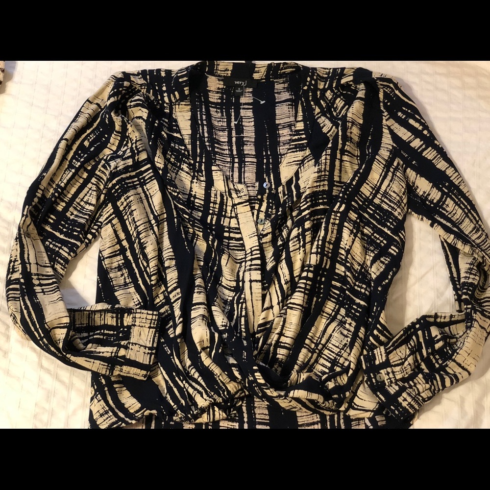 Black and cream Blouse